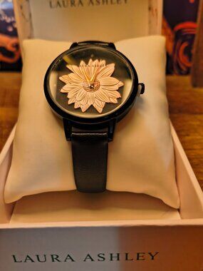 Laura Ashley Rose Gold Flower Watch